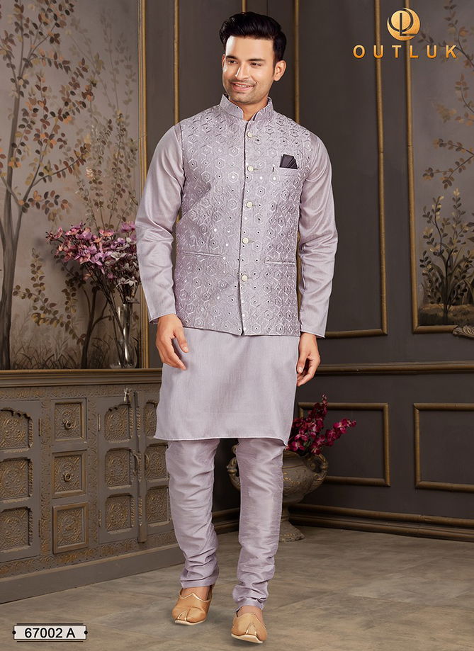 Outluk Vol 67 A Exclusive Wear Wholesale Kurta Pajama With Jacket